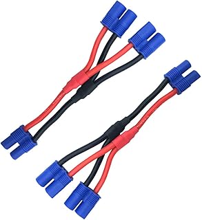 EC2 Plug Parallel Battery Connector Cable EC2 Connector Style Parallel Y Splitterfor Quadcopters Multirotors RC LiPo Battery Male and Female Connectors