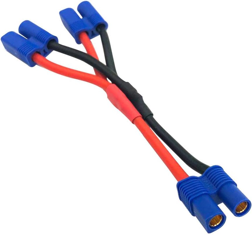 EC2 Plug Parallel Battery Connector Cable EC2 Connector Style Parallel Y Splitterfor Quadcopters Multirotors RC LiPo Battery Male and Female Connectors-2