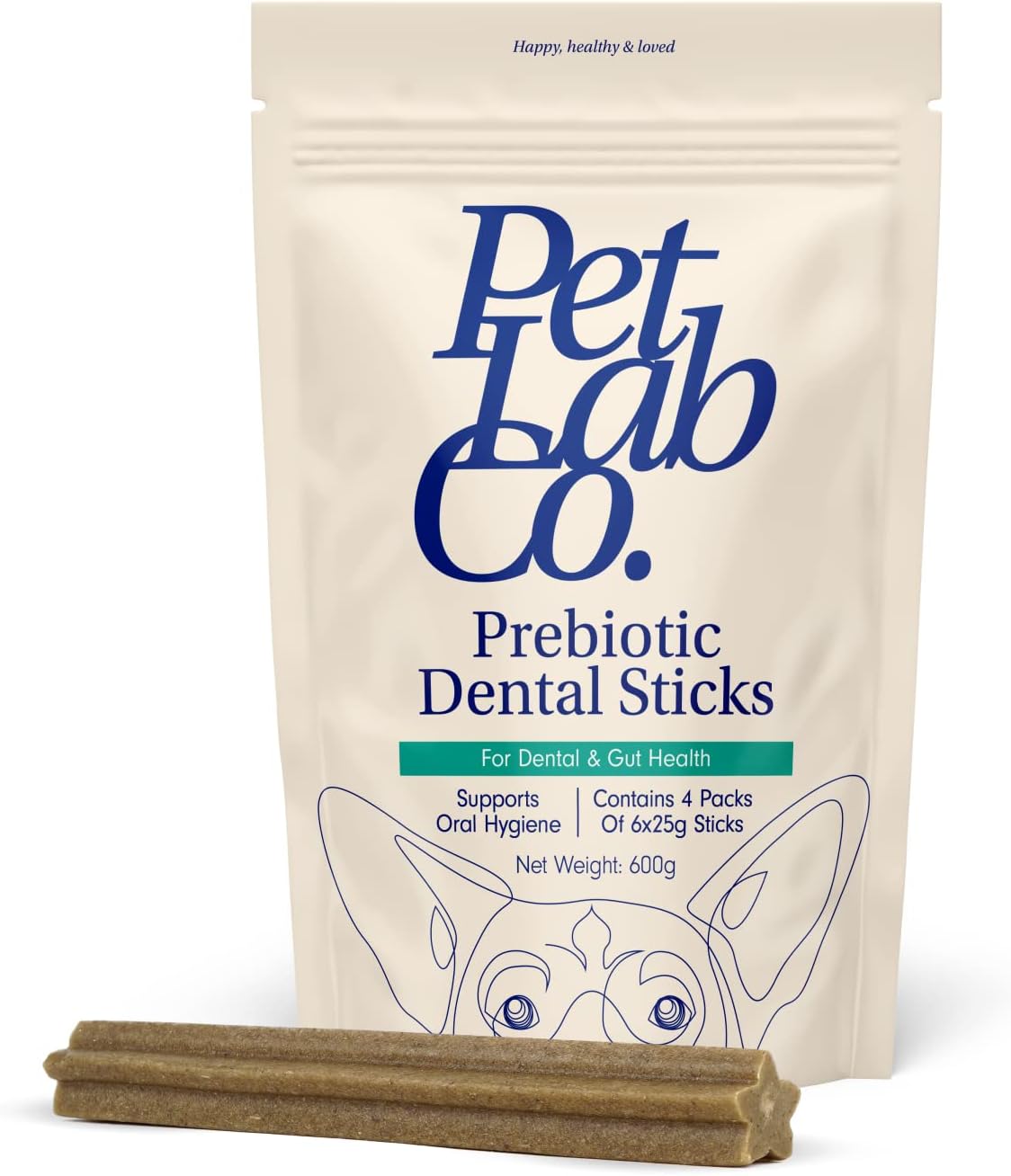 Petlab Co. Prebiotic Dental Sticks, Dog Dental Sticks To Target Plaque Build-Up At The Source & Keep Breath Fresh, 600 grams-0