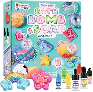 Klever Kits Make Your Own Soap Kit and Bath Bomb, Soap Making Kit for Kids, STEM Science Kits,DIY Craft for Kids, Girls Gift Age 6 7 8 9 10 11 12 Years,Gift for Birthday Christmas, Halloween