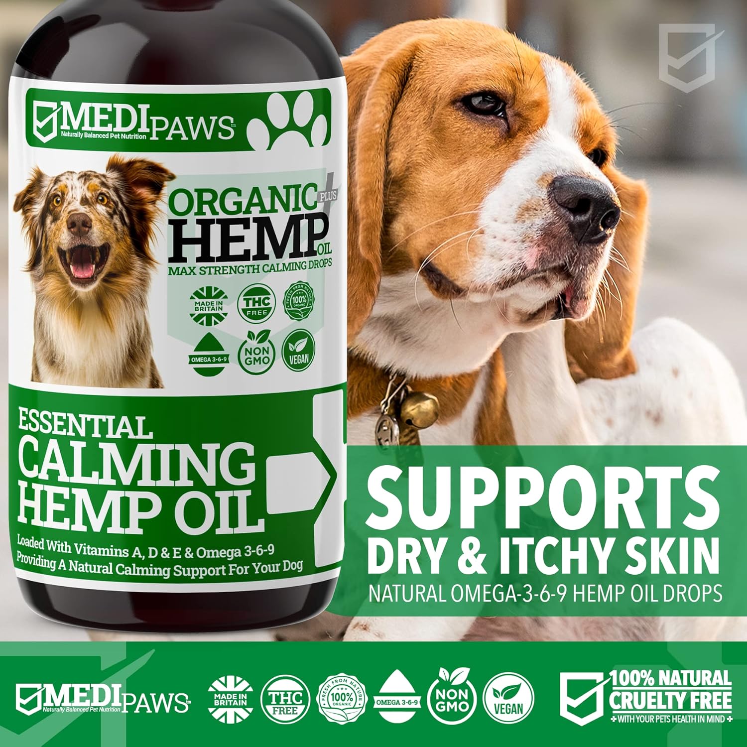 Medipaws Hemp Oil for Dogs Twin Pack (x2) | Dog Calming Organic Hemp Oil | Omega 3 6 9 | Certified High Strength 50000mg-4