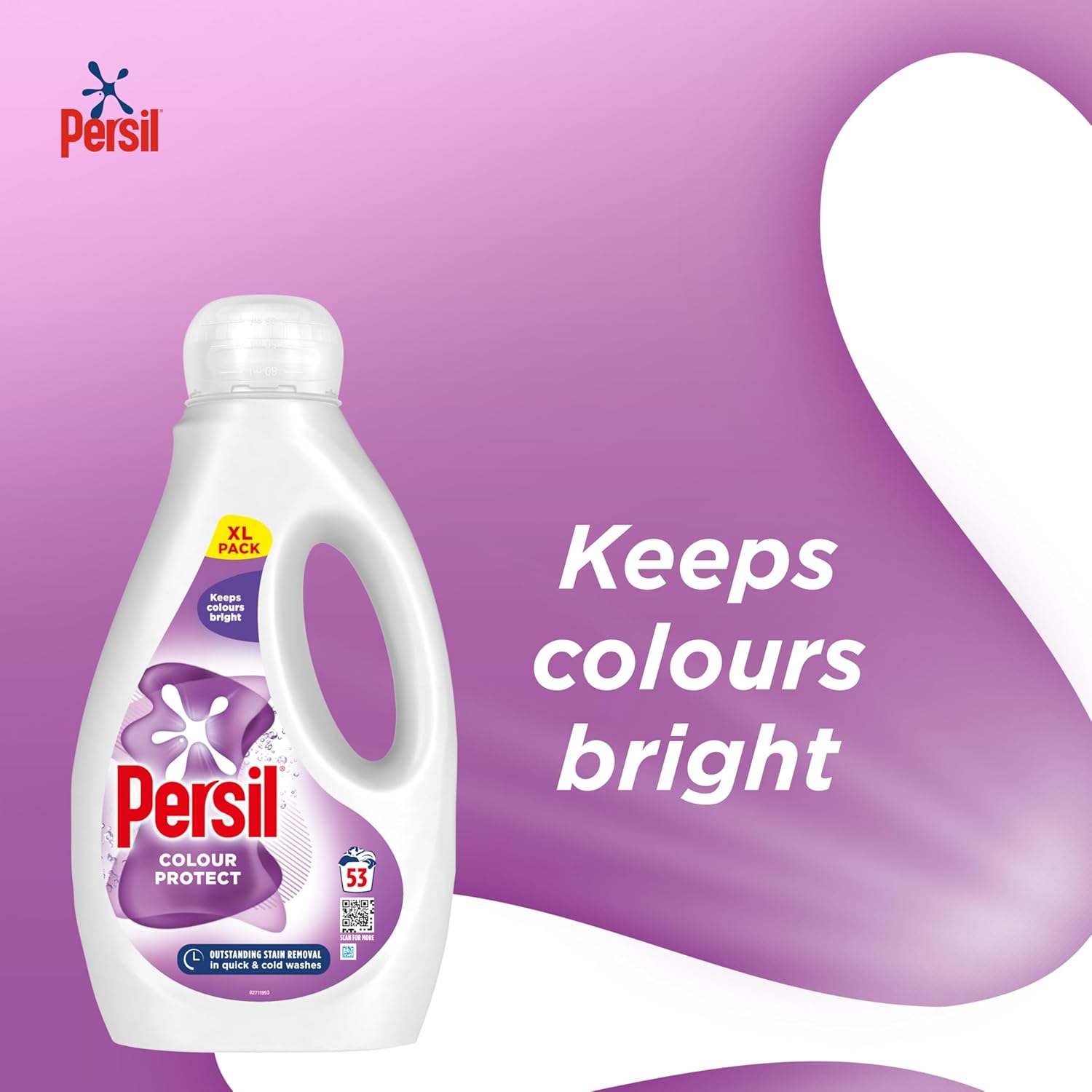 Persil Colour Laundry Washing Liquid Detergent keeps colours bright outstanding stain removal in quick & cold washes 53 washes (1.431 L)-3