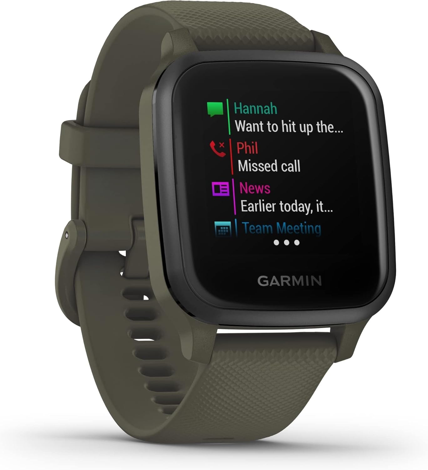 Garmin Venu Sq Music- Smartwatch Green-4