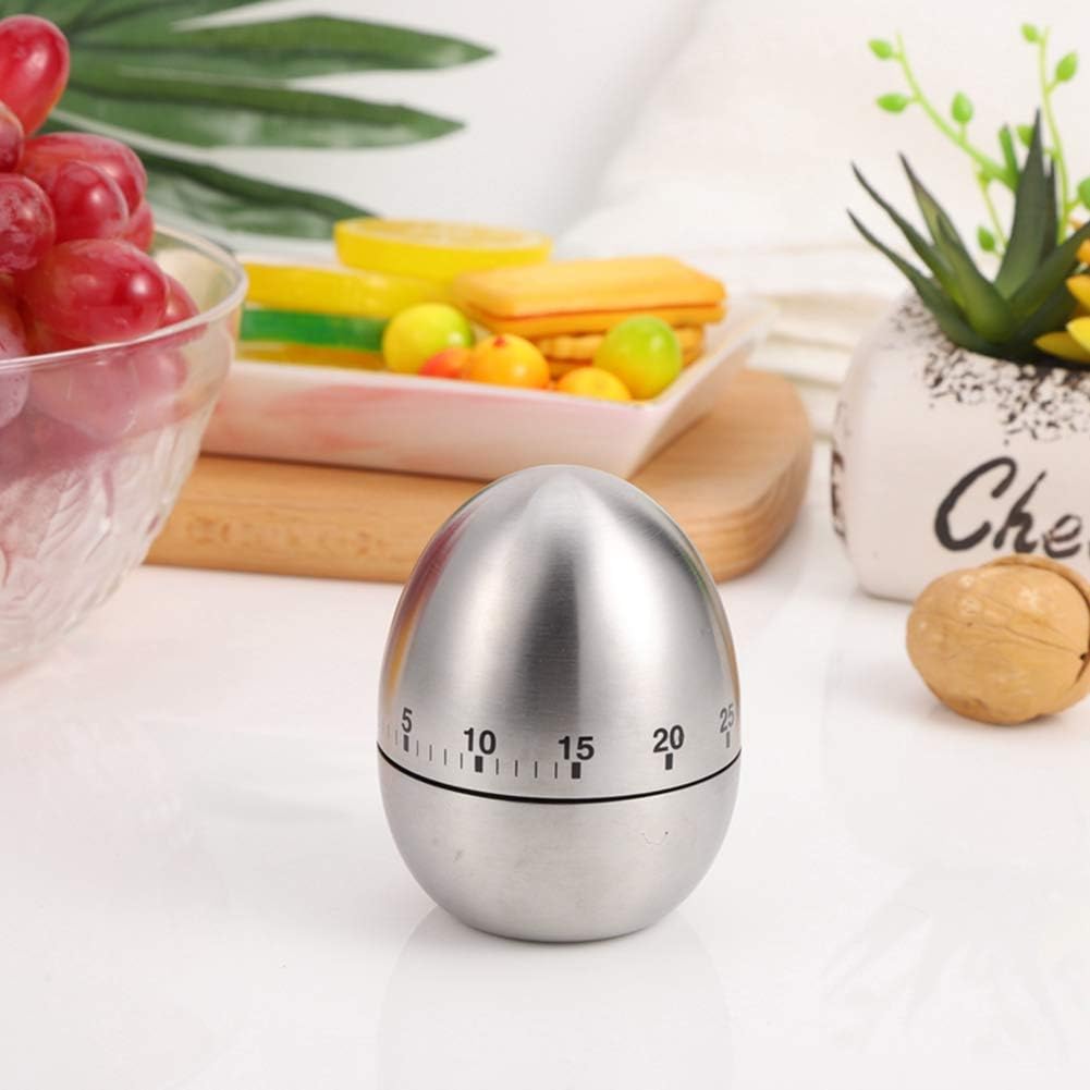 RosewineC Kitchen Timer Manual,Shaped Mechanical Rotating Alarm with 60 Minutes for Cooking(Egg)-6