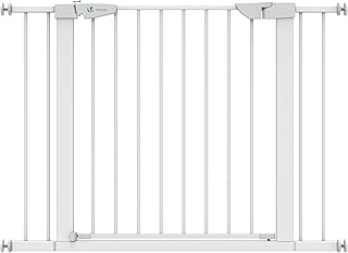 VOUNOT Safety Gate for Baby 75-108 cm, Pressure Fit Stair Gates, Auto Close, Ideal for Kids and Pets, White