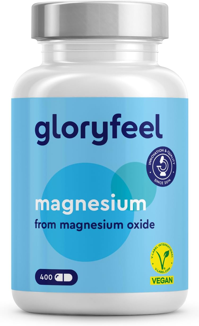 Magnesium Oxide Capsules - High Strength - 760mg Magnesium Oxide, Including 400mg Elemental Magnesium - 400 Capsules - Supplements for Women & Men-0