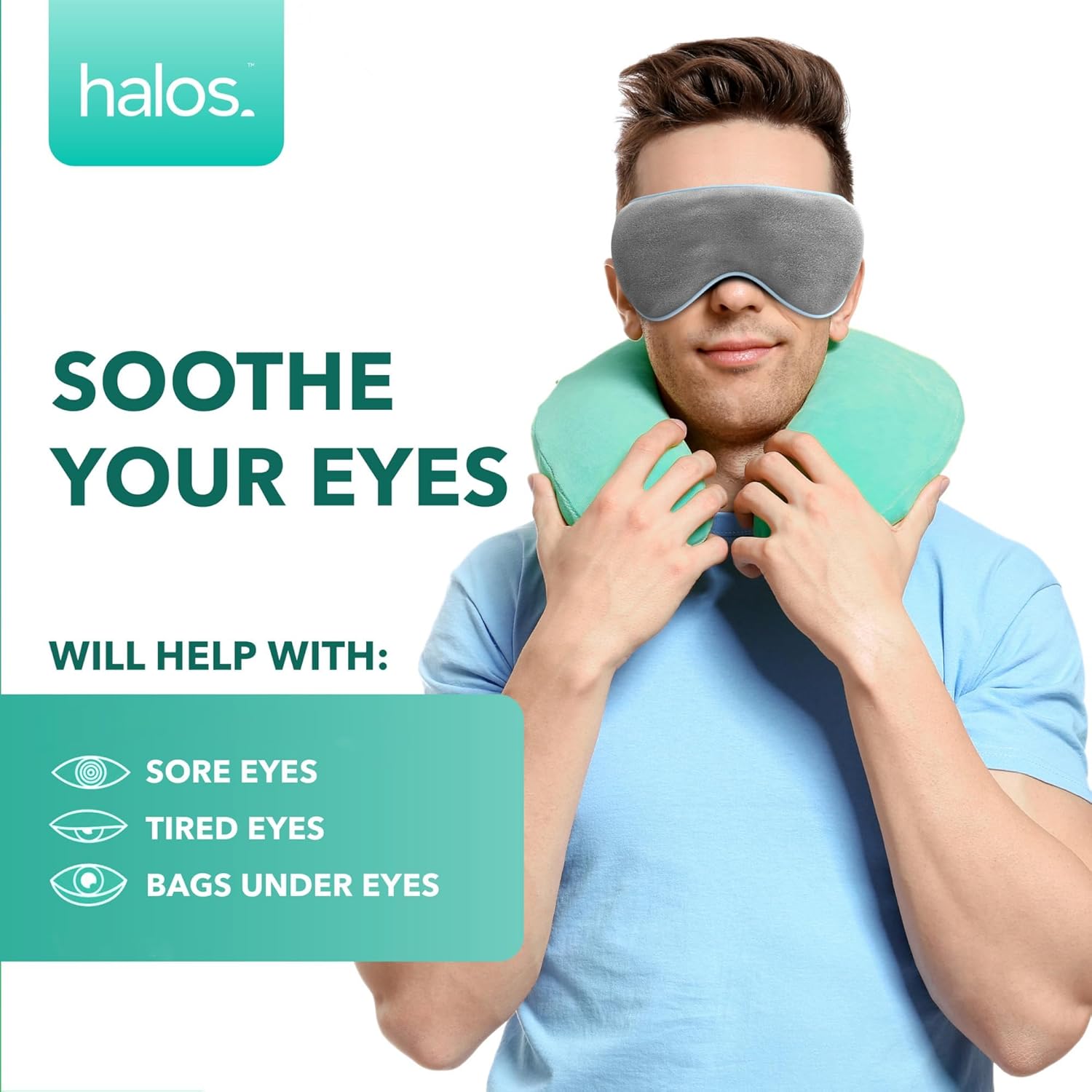 Heated Eye Mask for Dry Eyes - Microwave Activated Warm Eye Compress Treats Blepharitis & Styes - Our Plush, Warm Compress for Eyes Includes a Adjustable Strap & Pouch - HM Mask-2