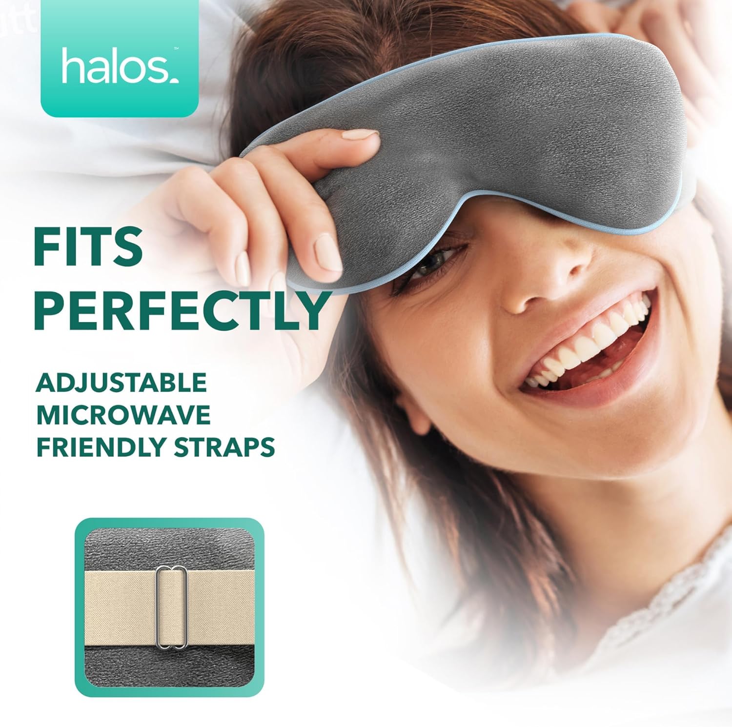 Heated Eye Mask for Dry Eyes - Microwave Activated Warm Eye Compress Treats Blepharitis & Styes - Our Plush, Warm Compress for Eyes Includes a Adjustable Strap & Pouch - HM Mask-4