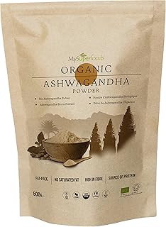 MySuperfoods Organic Ashwagandha Powder 500g, Rich Source of Vitamin B6 & B12