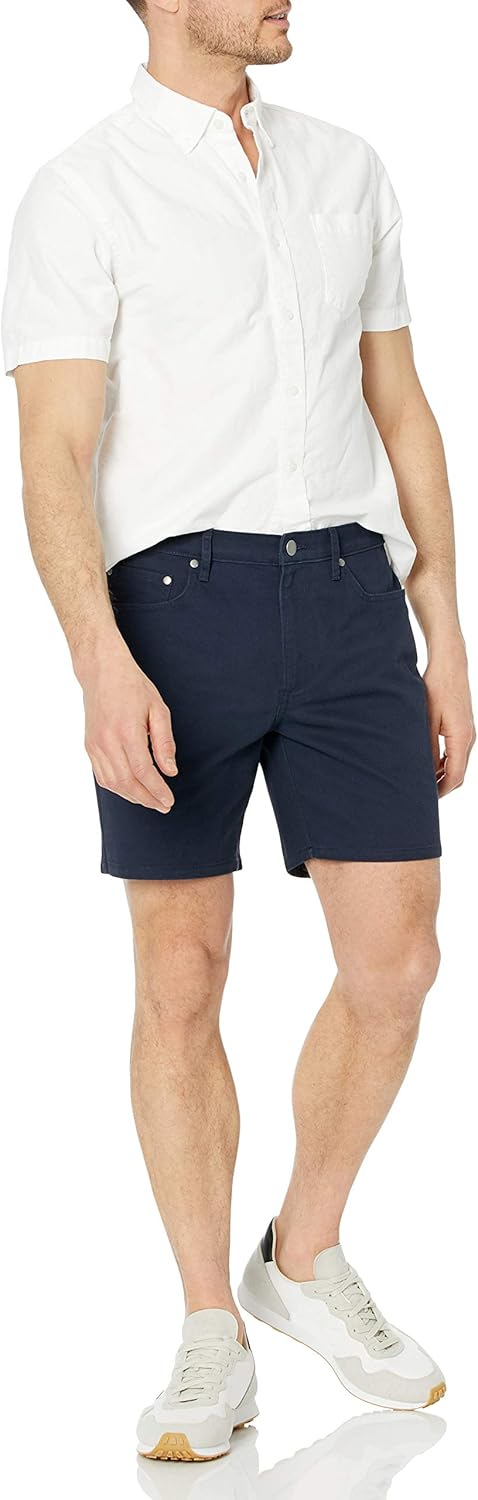 Amazon Essentials Men's Slim-Fit 7-inch Inseam Stretch 5-Pocket Shorts-3