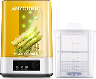 ANYCUBIC Wash and Cure 3 Station, 2 in 1 Wash & Cure Machine for ANYCUBIC Photon Mono Mars LCD/SLA/DLP Resin 3D Printing Models with Dual Cleaning Modes and Uniform Curing, Washing Size 165x100x180mm³