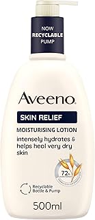 Aveeno Skin Relief Moisturising Lotion, Soothes Skin From Day 1, Body Lotion for Very Dry and Irritable Skin Care, 500ml, Label/packaging may vary