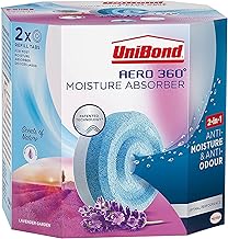 UniBond AERO 360° Moisture Absorber Lavender Garden Refill Tab, aromatherapy, ultra-absorbent and odour-neutralising, for AERO 360° Dehumidifier, Condensation Absorbers, Twin Pack (2 x 450g)