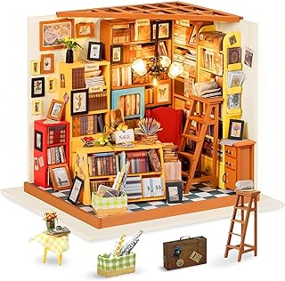 Rolife DIY Dollhouse Wooden Craft Kits Women Toy Adults Teens Handmade Model Assemble Work - Book Store