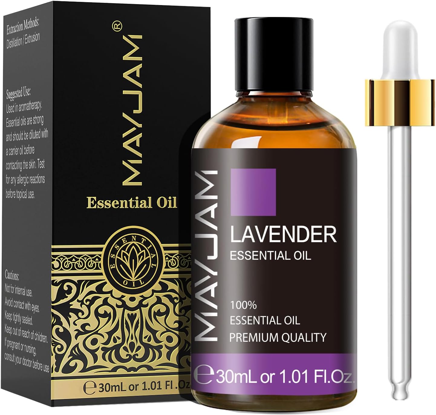 MAYJAM Lavender Essential Oils 30ML, Lavender Oils for Diffuser, Humidifier, DIY, Home, Wardrobes-0