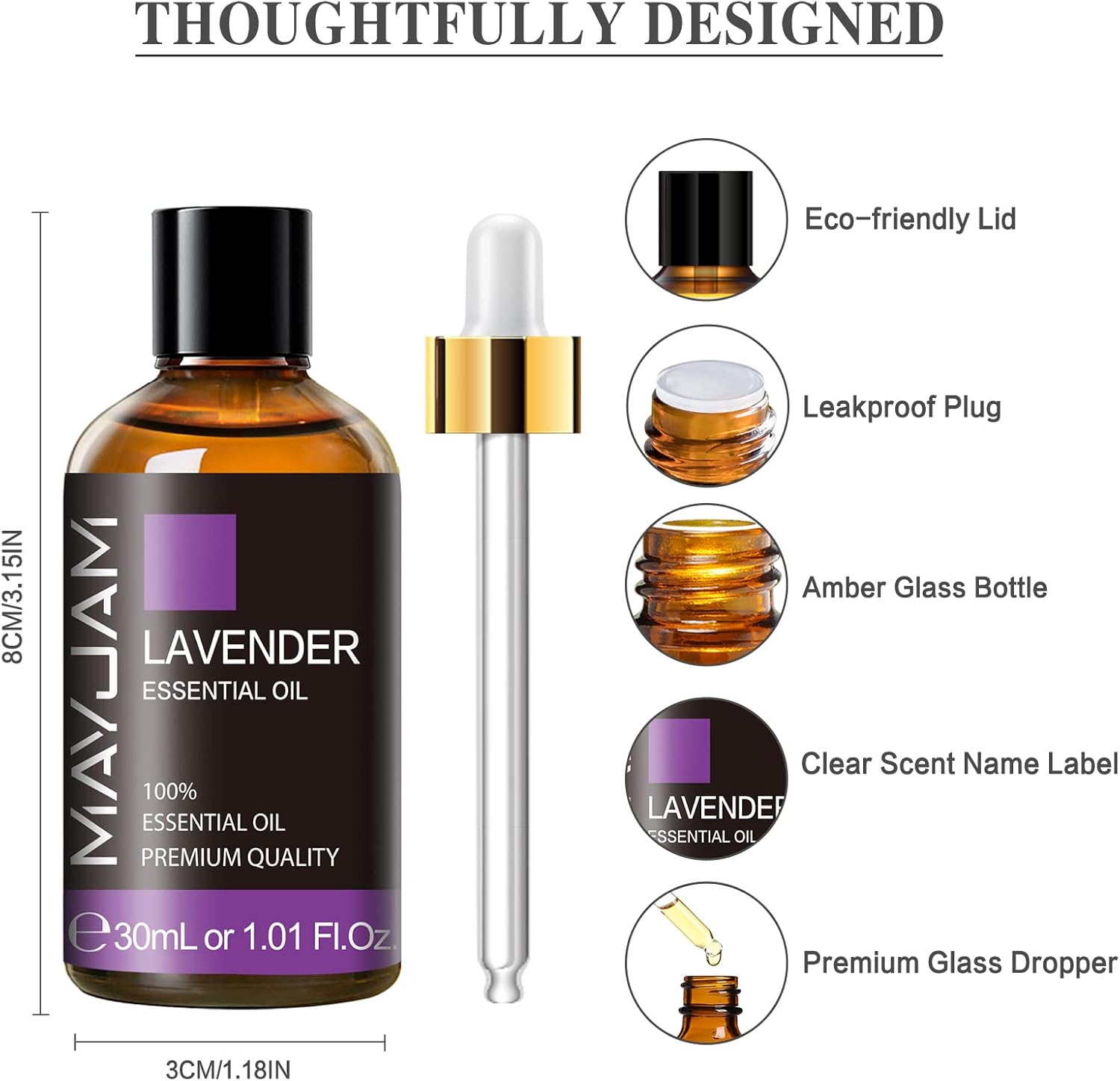 MAYJAM Lavender Essential Oils 30ML, Lavender Oils for Diffuser, Humidifier, DIY, Home, Wardrobes-4