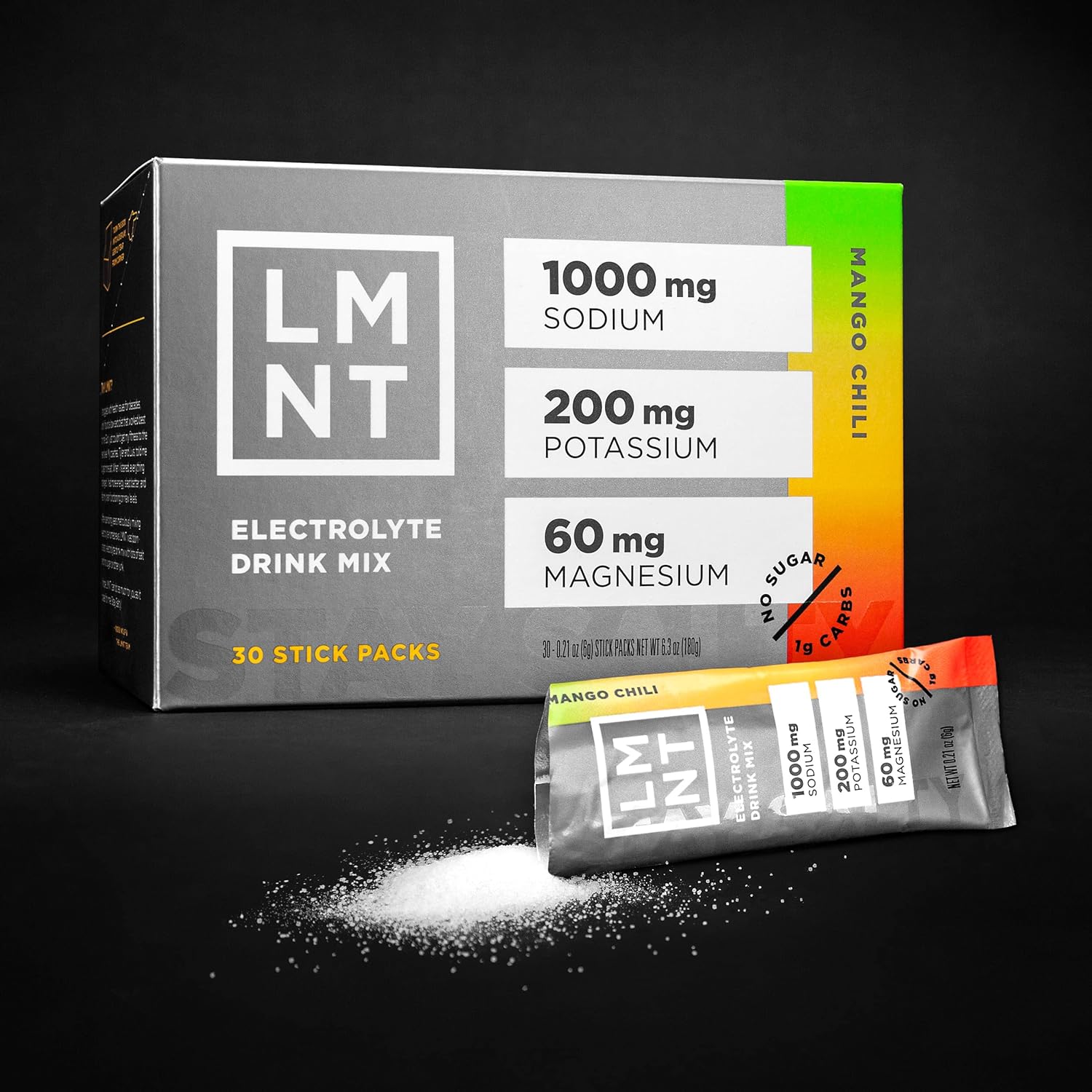 LMNT Zero Sugar Electrolytes - Mango Chili Salt | Drink Mix | 30 Count-2