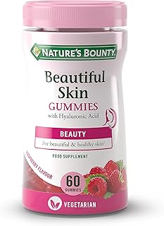 Nature's Bounty Beautiful Skin Gummies - Pack of 60 Gummies, 30 Day Supply - Including Zinc, Vitamins C and E, Biotin and Hyaluronic Acid - Support your Beauty Routine