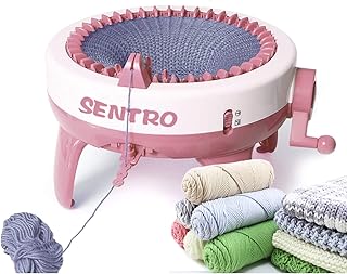 FYGAIN SENTRO Knitting Machine, 40 Needles Smart Weaving Loom Knitting Round Loom, Knitting Board Rotating Double Knit Loom Machine, Knitting Loom Machines Weaving Loom Kit for Adults and Kids