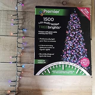 Premier 37.5M 1500 Rainbow LED Indoor Outdoor Multi-Action Treebrights With Timer