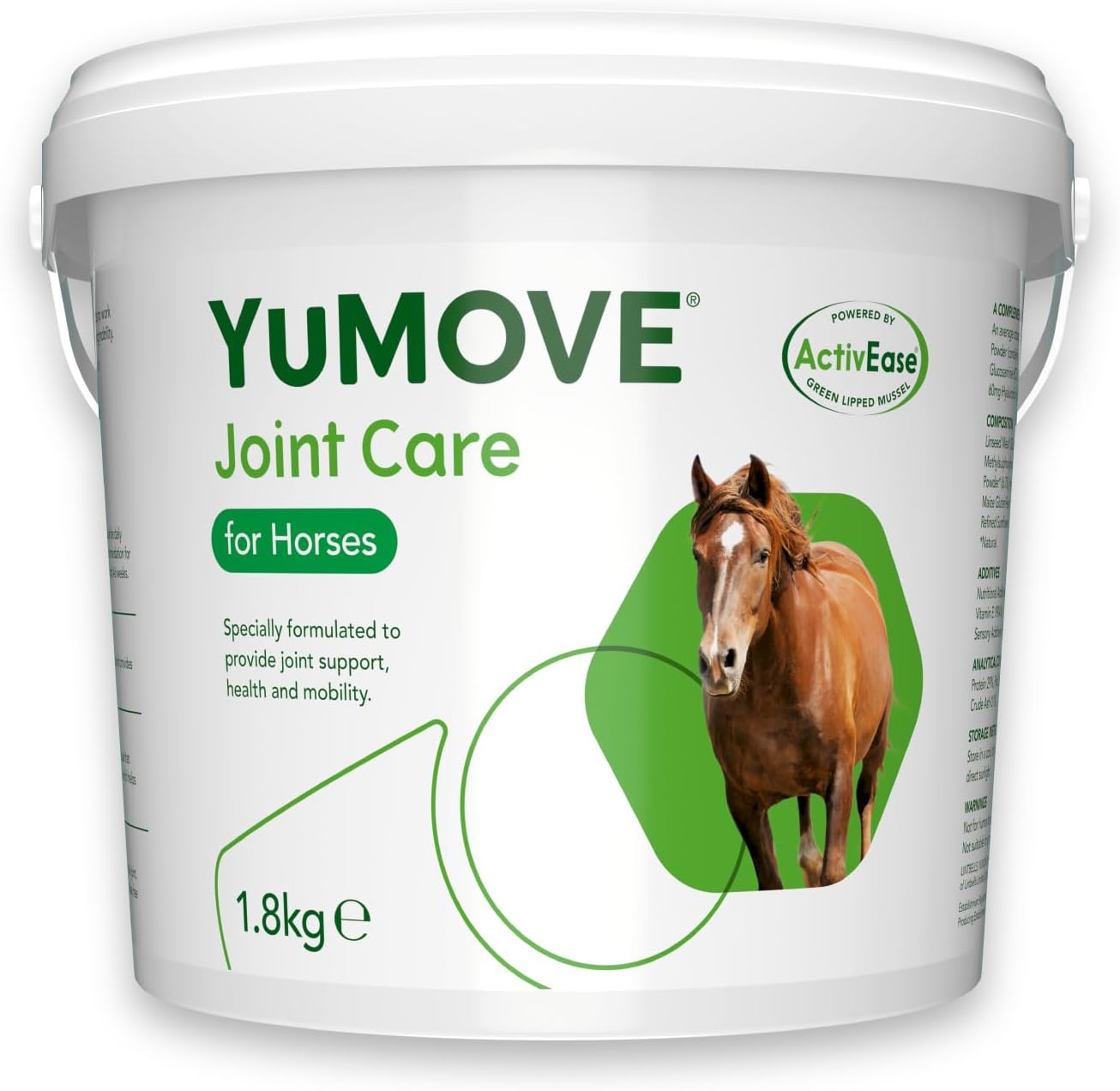 YuMOVE Horse | Joint Supplement for Horses and Ponies with Glucosamine, Chondroitin, Green Lipped Mussel |All Ages and Breeds | Tub, 1.8 kg-0