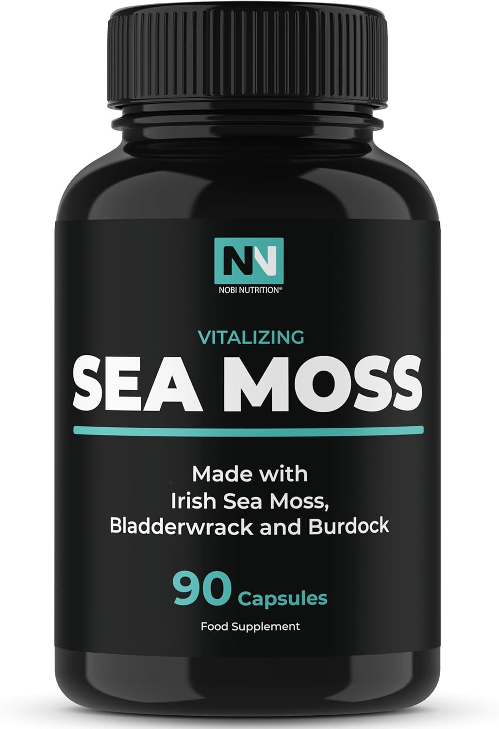 Irish Sea Moss Capsules | with Organic Irish Moss, 300mg Burdock Root & 500mg Bladderwrack Powder | 45-Day Supply | 1300mg Complex | Provides Iodine for Thyroid & Immune Support | 90 Veggie Pills-0