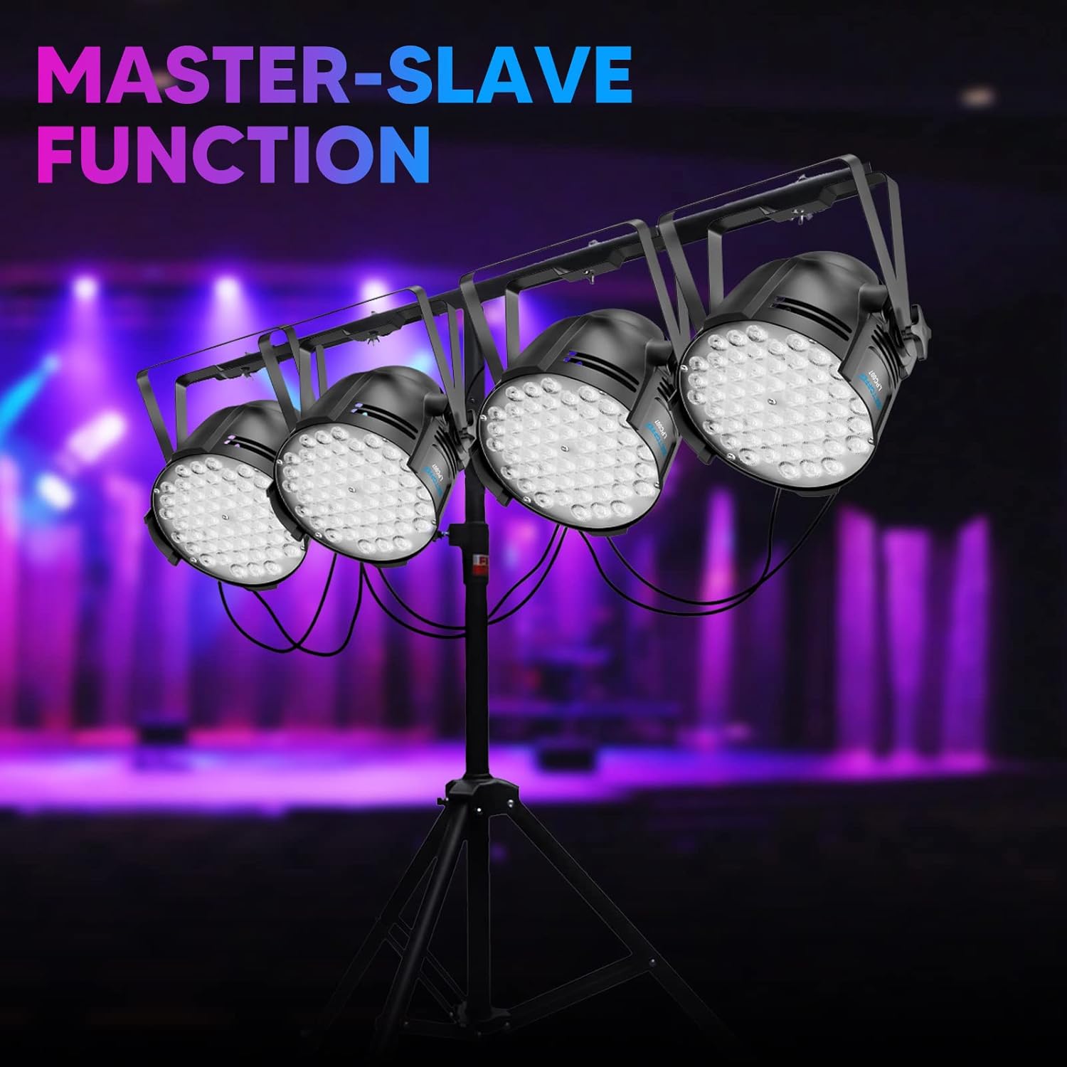 BETOPPER Stage Light 54x3W RGB 3 in 1 LED Par Light Disco Light for Parties with Sound Activated & DMX Control Dj Lights for Show, Stage, Church, Party, Wedding, Concert, Club-5