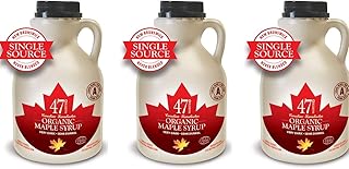 47 North Canadian Organic Single Source Maple Syrup, Grade A, Very Dark Strong, 500ml (3 Bottles)