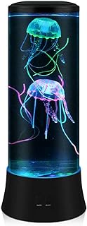 POYO LED Fantasy Jellyfish Lava Lamp - Round Real Jellyfish Aquarium Lamp - 7 Colours Setting Jellyfish Aquarium Mood Light Decoration for Home Office Decoration Great Gifts for Kids