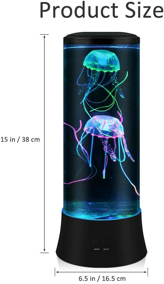 POYO LED Fantasy Jellyfish Lava Lamp - Round Real Jellyfish Aquarium Lamp - 7 Colours Setting Jellyfish Aquarium Mood Light Decoration for Home Office Decoration Great Gifts for Kids-1