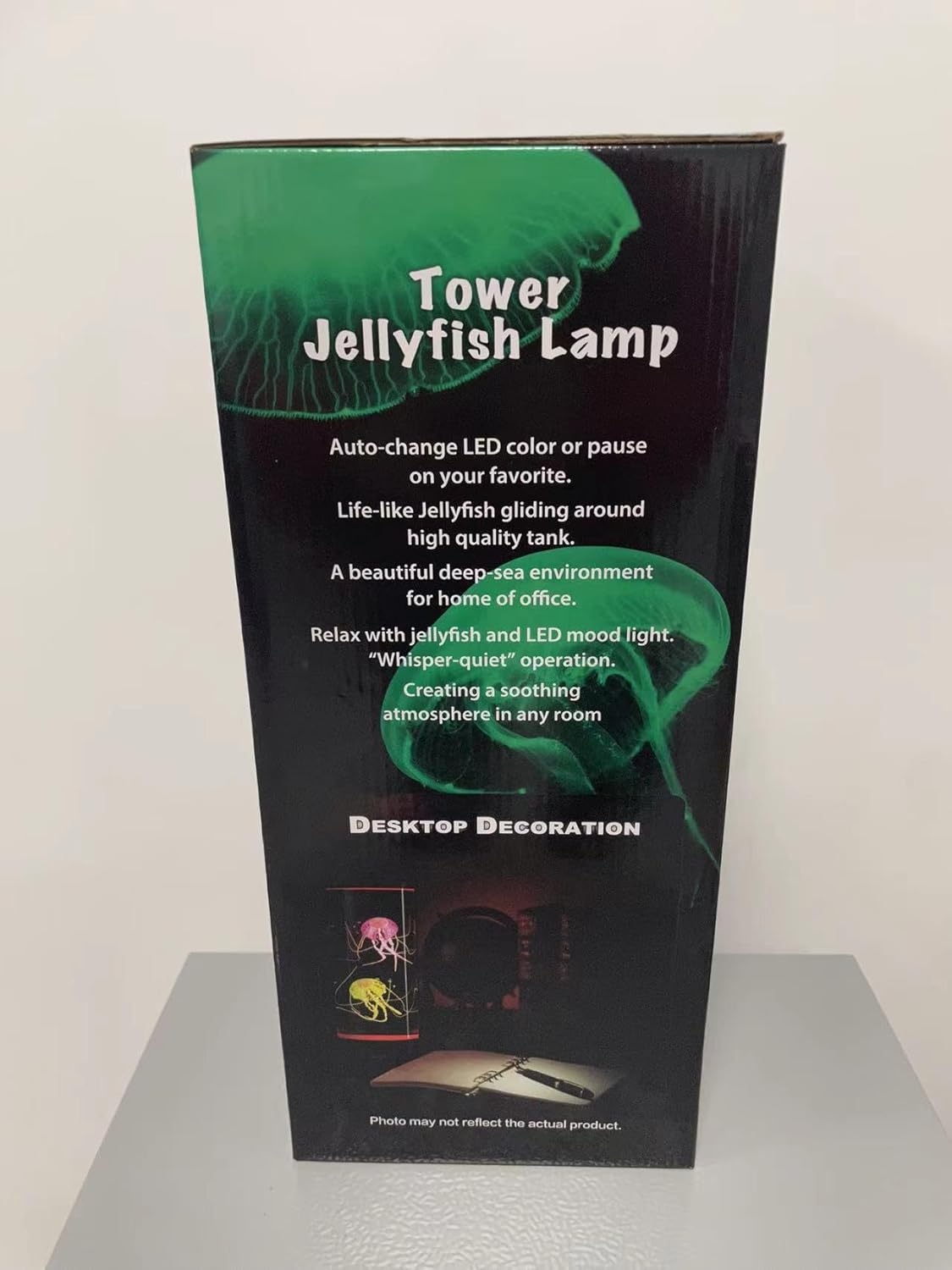 POYO LED Fantasy Jellyfish Lava Lamp - Round Real Jellyfish Aquarium Lamp - 7 Colours Setting Jellyfish Aquarium Mood Light Decoration for Home Office Decoration Great Gifts for Kids-10