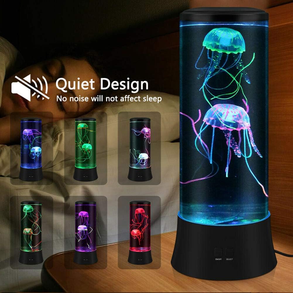 POYO LED Fantasy Jellyfish Lava Lamp - Round Real Jellyfish Aquarium Lamp - 7 Colours Setting Jellyfish Aquarium Mood Light Decoration for Home Office Decoration Great Gifts for Kids-4