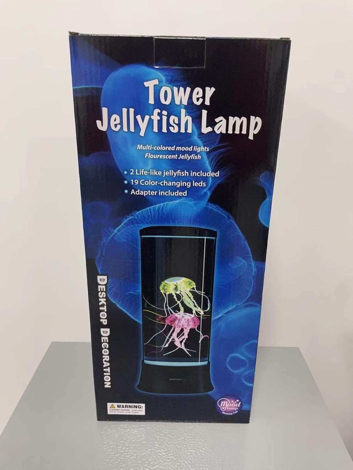 POYO LED Fantasy Jellyfish Lava Lamp - Round Real Jellyfish Aquarium Lamp - 7 Colours Setting Jellyfish Aquarium Mood Light Decoration for Home Office Decoration Great Gifts for Kids-7