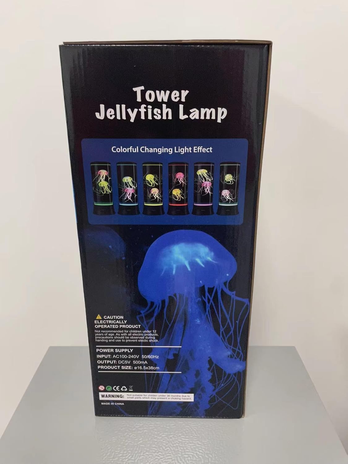 POYO LED Fantasy Jellyfish Lava Lamp - Round Real Jellyfish Aquarium Lamp - 7 Colours Setting Jellyfish Aquarium Mood Light Decoration for Home Office Decoration Great Gifts for Kids-8