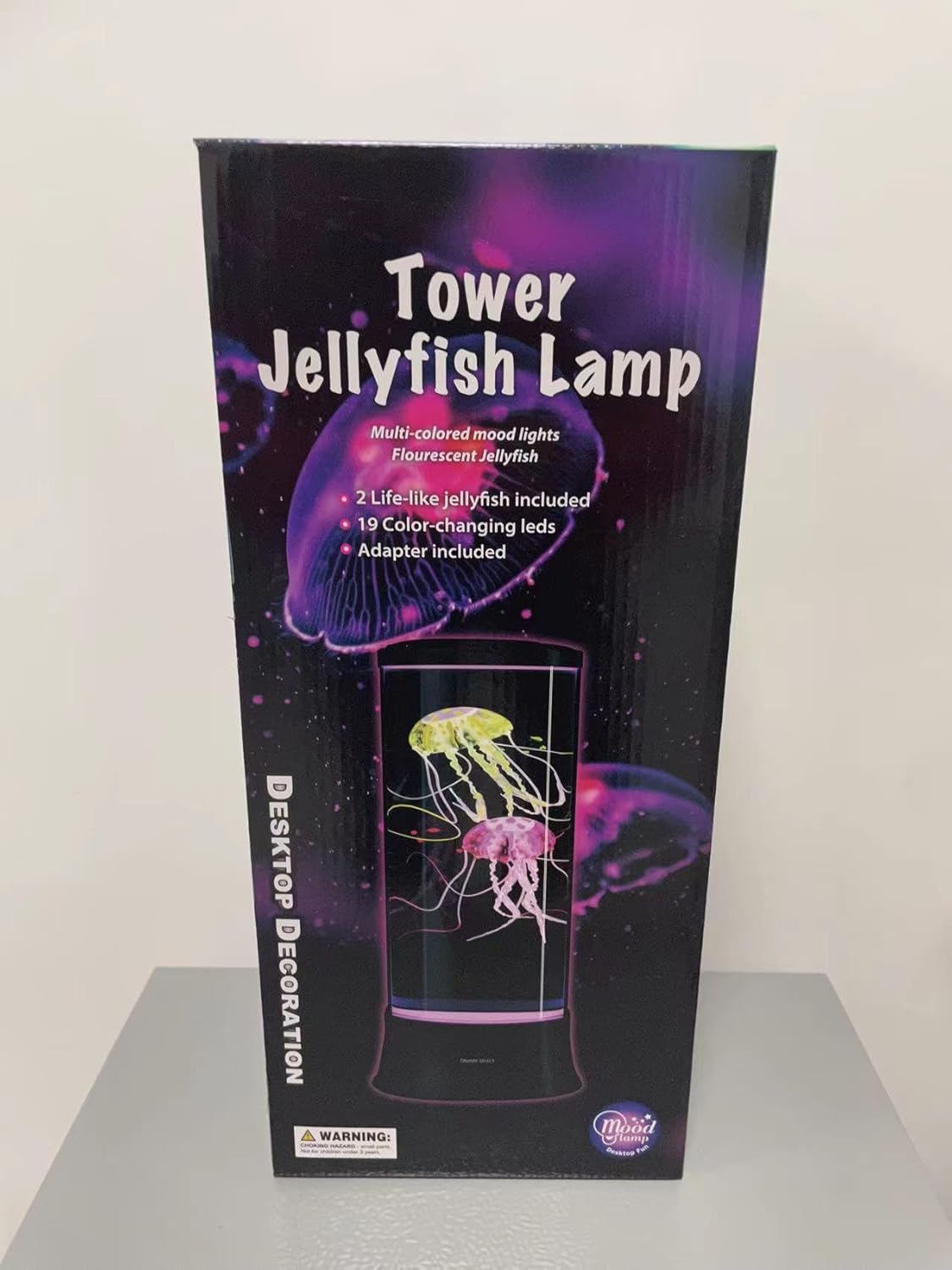 POYO LED Fantasy Jellyfish Lava Lamp - Round Real Jellyfish Aquarium Lamp - 7 Colours Setting Jellyfish Aquarium Mood Light Decoration for Home Office Decoration Great Gifts for Kids-9