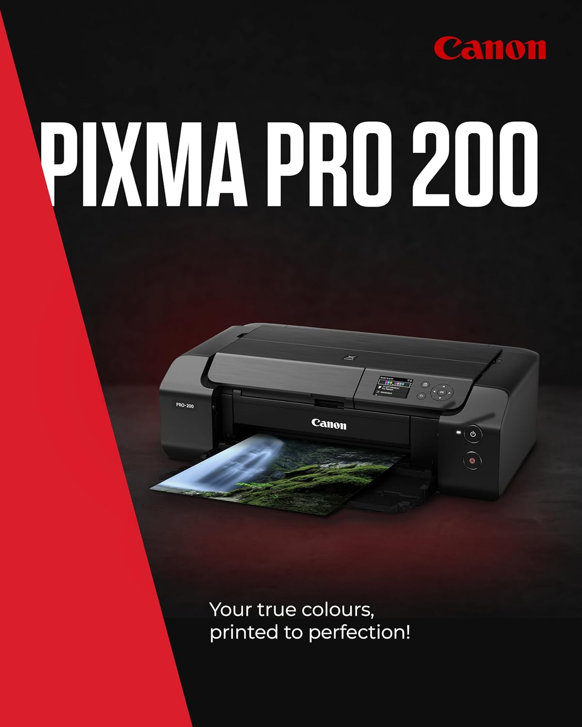 Canon PIXMA PRO-200 Printer - Vibrant Colour Printing, Versatile Media Handling, A3+ Size - 8-Colour Dye-based Ink - 3 Paper Feed Options - Easy to Use-1