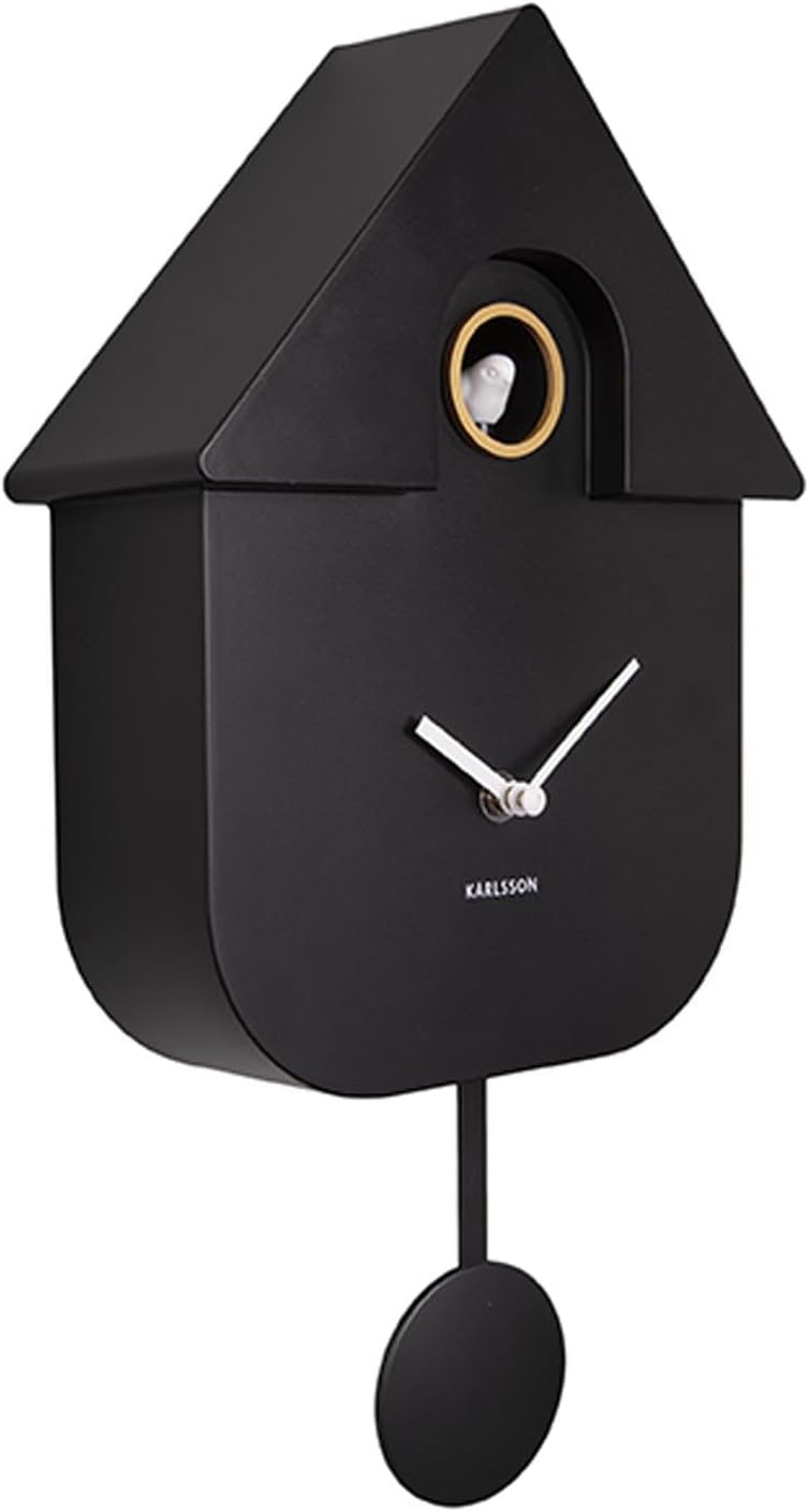 Karlsson House Cuckoo Clock-Black, ABS, 27,5 x 27,5 x 5-0