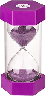 Dream HorseX Hourglass, Double Protection, Sand Timers, Time Management Assistant, Creative Gift, Living Room Office Decoration (10 minutes, purple)