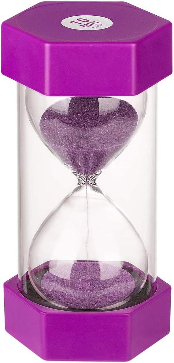 Dream HorseX Hourglass, Double Protection, Sand Timers, Time Management Assistant, Creative Gift, Living Room Office Decoration (10 minutes, purple)-0