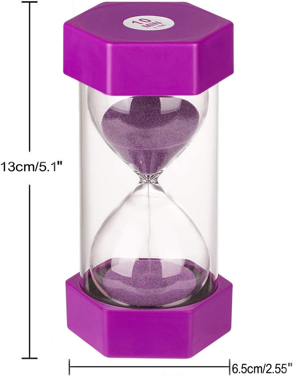 Dream HorseX Hourglass, Double Protection, Sand Timers, Time Management Assistant, Creative Gift, Living Room Office Decoration (10 minutes, purple)-1