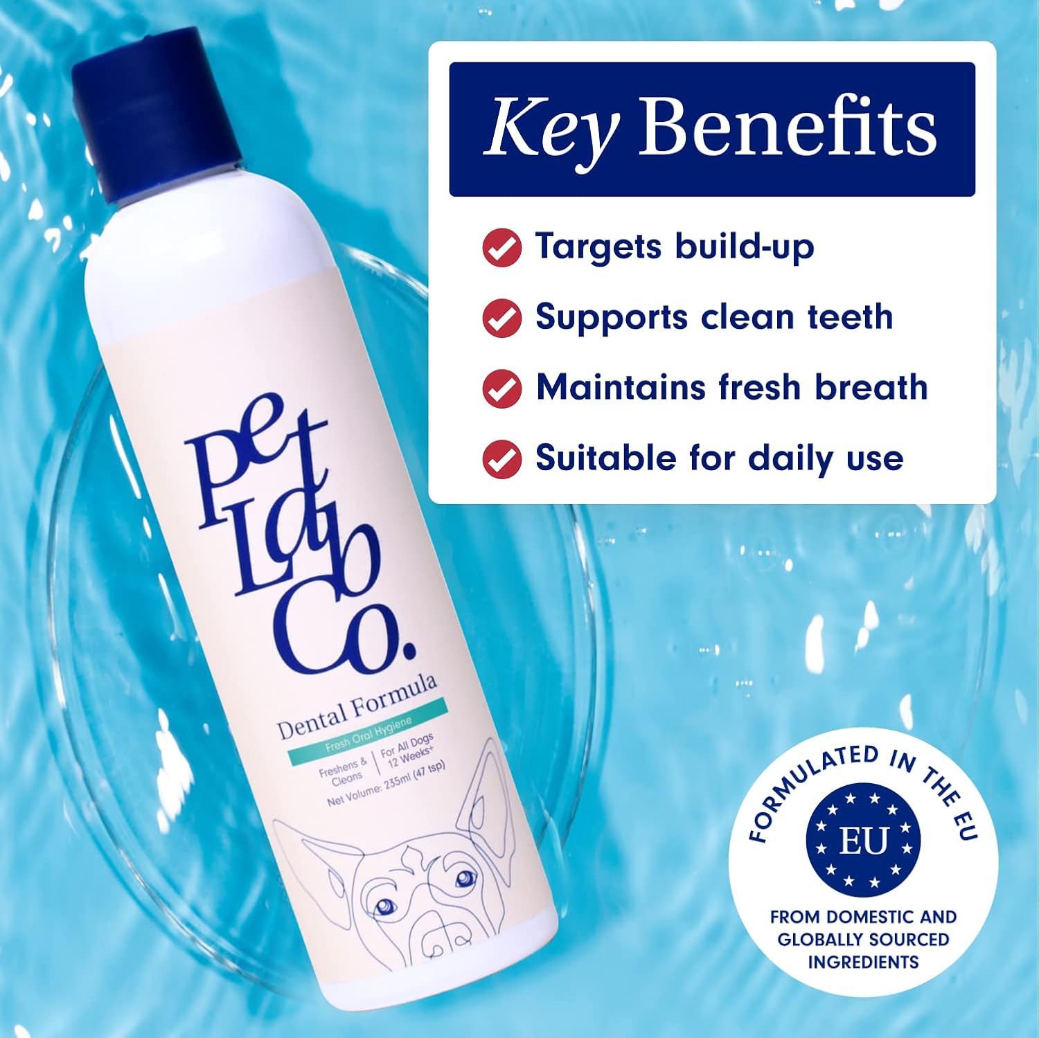 PetLab Co. Dog Dental Formula – Help Keep Breath Fresh, Target Plaque & Tartar Build-Up - Easy to Use - Support Overall Oral Hygiene - Dental Formula for Dogs-1