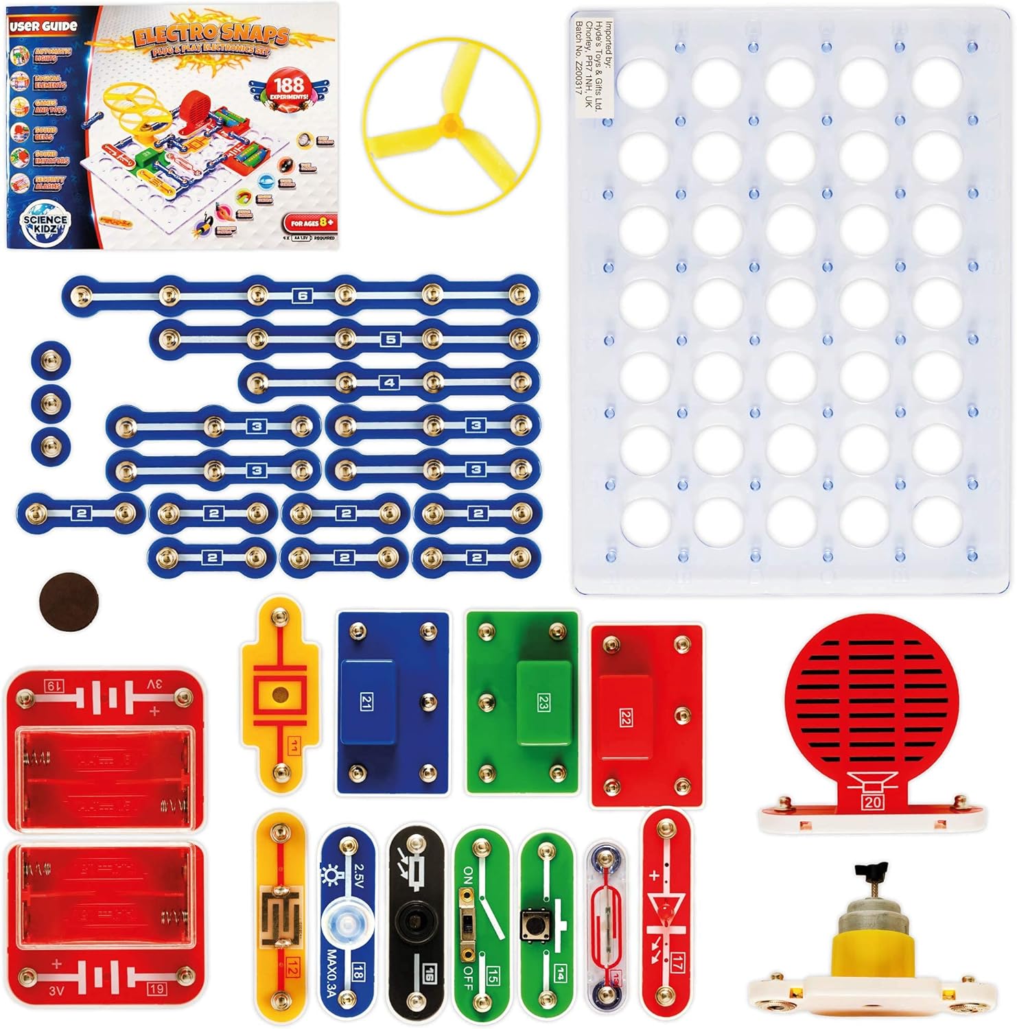 Science Kidz Electronics Kit - Electric Circuits For Kids - 188 Experiments Set - Science Kits For Kids 7,8,9,10 - Educational STEM Toys For Kids-2