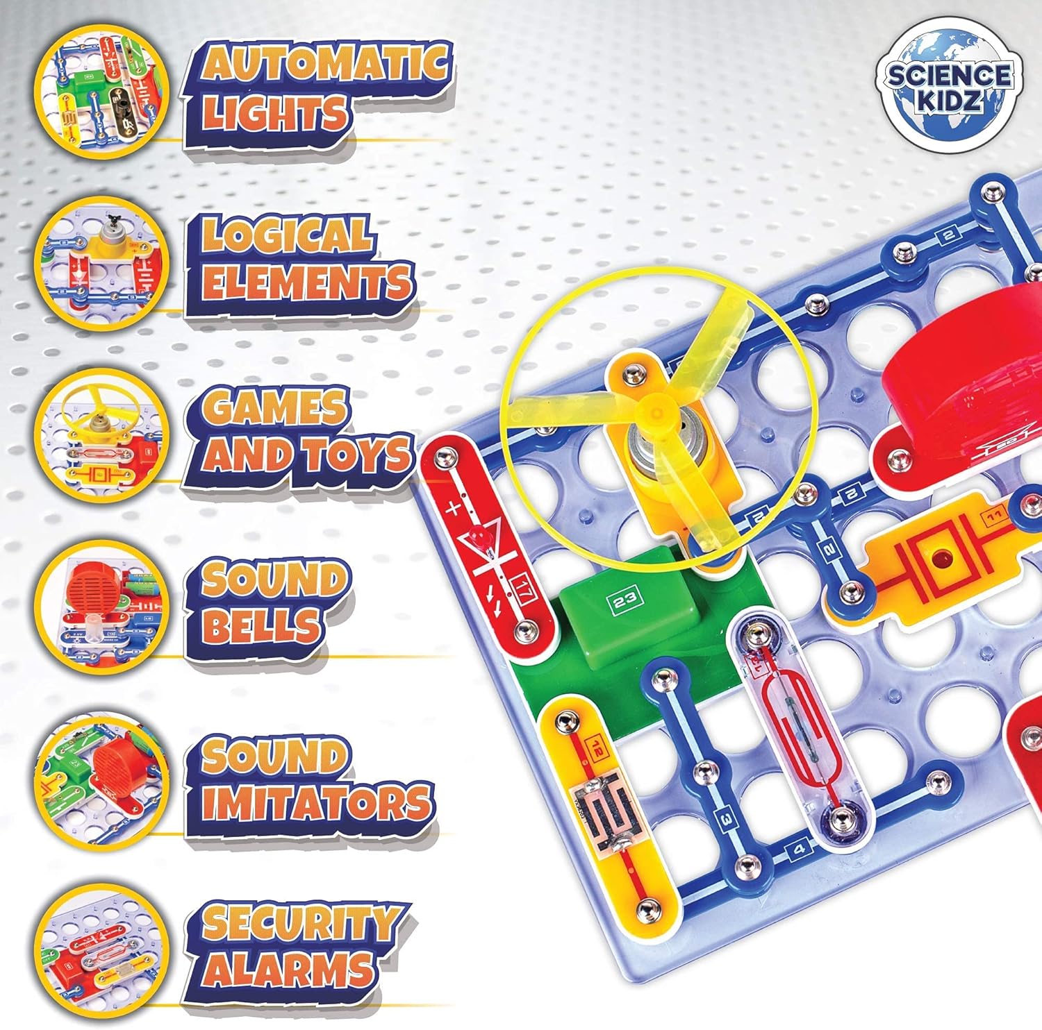 Science Kidz Electronics Kit - Electric Circuits For Kids - 188 Experiments Set - Science Kits For Kids 7,8,9,10 - Educational STEM Toys For Kids-3