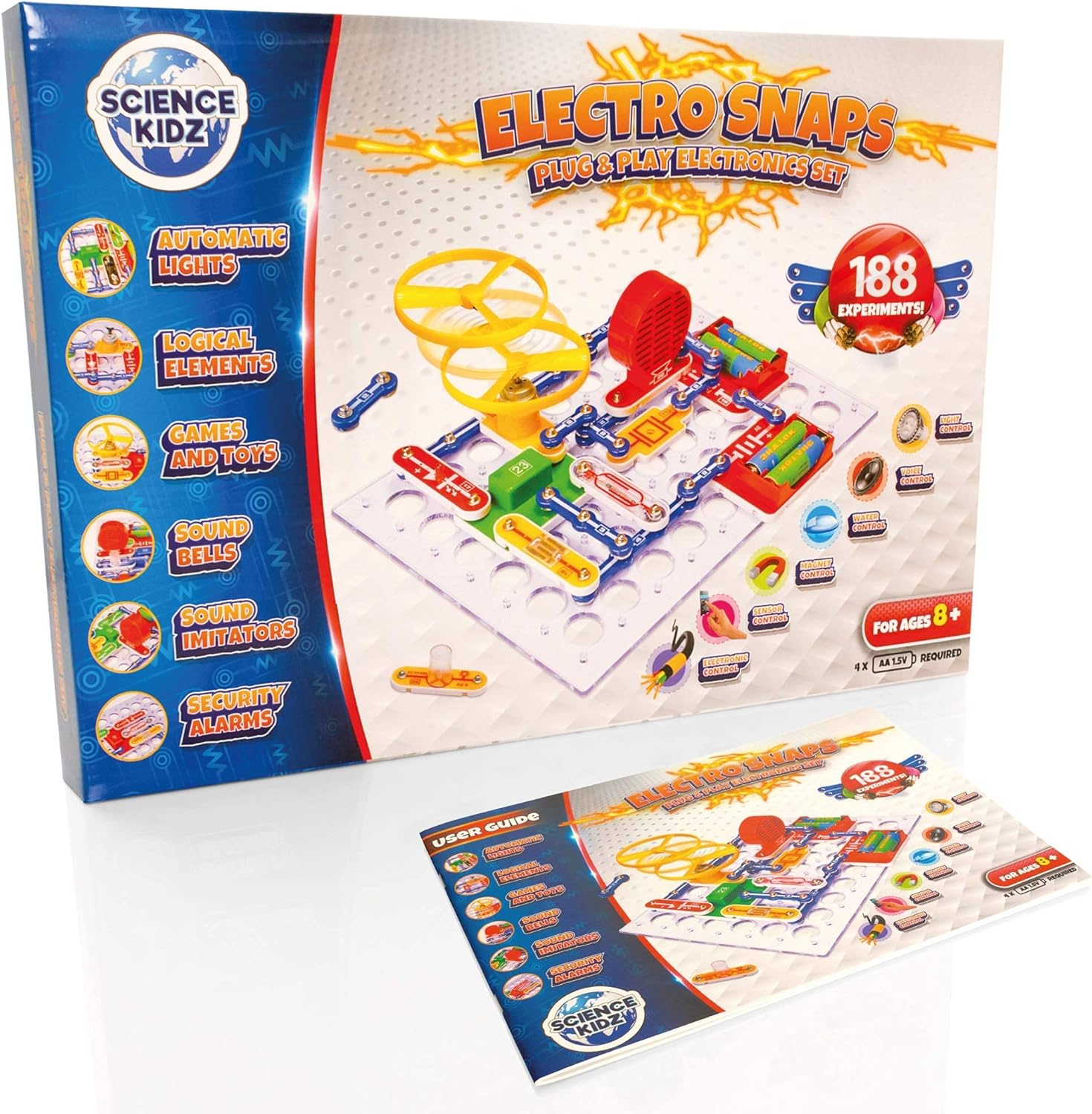 Science Kidz Electronics Kit - Electric Circuits For Kids - 188 Experiments Set - Science Kits For Kids 7,8,9,10 - Educational STEM Toys For Kids-4