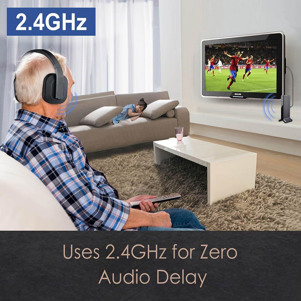 Avantree Wireless Headphones for TV Watching with 2.4G RF Transmitter Charging Dock, Digital Optical System, High Volume Headset Ideal for Seniors-3