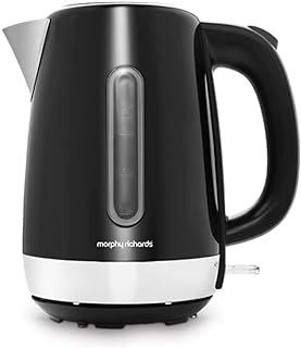 Morphy Richards Equip Black Jug Kettle - 1.7L - Rapid Boil - Limescale Filter - 102783