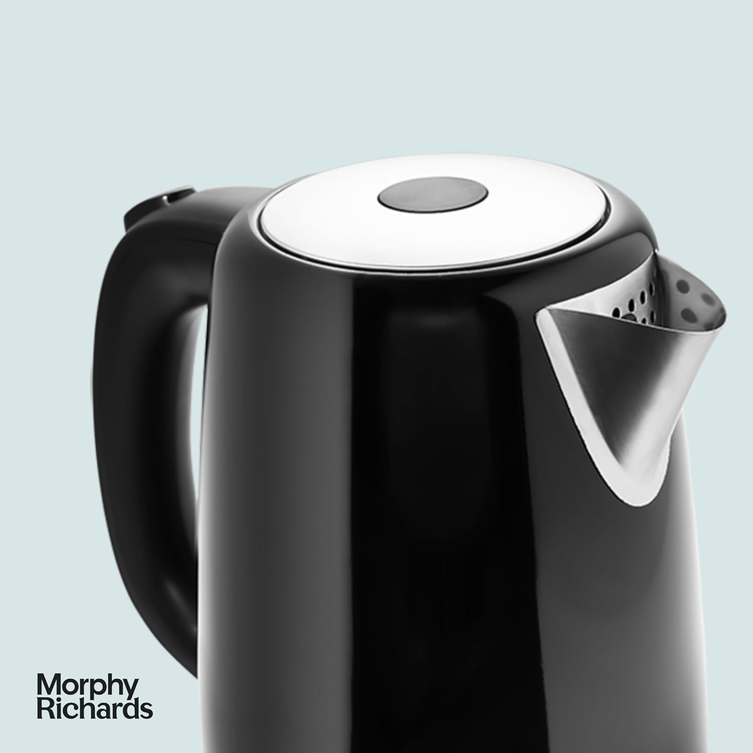 Morphy Richards Equip Black Jug Kettle - 1.7L - Rapid Boil - Limescale Filter - 102783-4