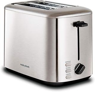 Morphy Richards Equip 2 Slice Toaster, Defrost and Reheat, 7 Variable Browning Controls, Variable Wide Slots, Removeable Crumb Tray, Stainless Steel, Silver,222067, Brushed