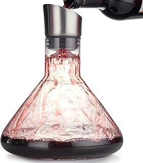 Oak & Steel - Wine Aerator Decanter, Wine Decanter with Built-in Aerator & Filter, Brush, Funnel & Cleaning Beads, 1.5L - Strong & Elegant