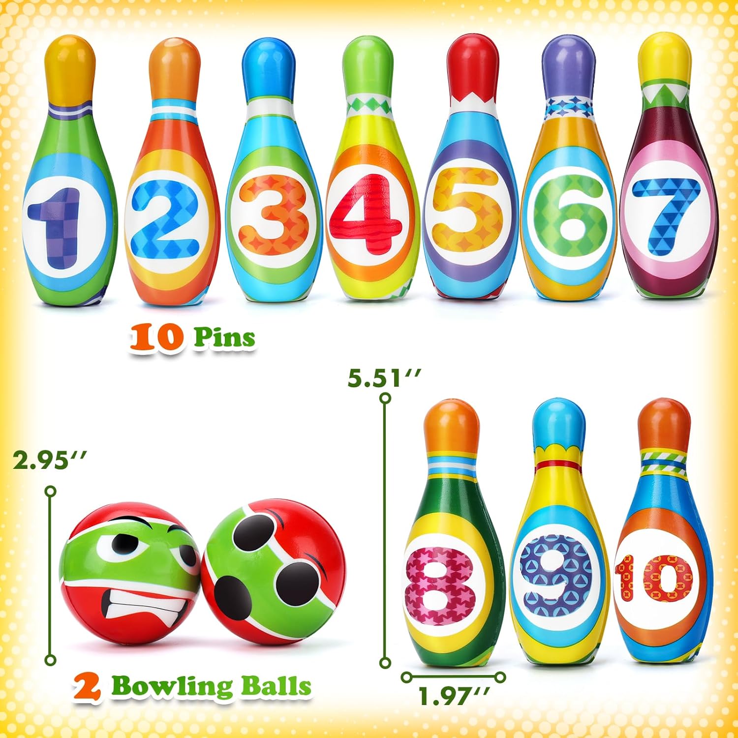 3-6 Year Old Boy Girl Toddler Toys: Kids Early Educational Toy Gift Active Game for Kids Girls Boys Age 2 3 4 Toddler Birthday Present Gift Party Games Bowling Set Toy for 2-5 Year Olds Kid Child-6